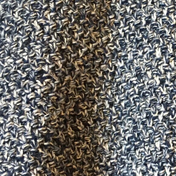 100% Cotton GAP Blue & White Heavy Knit Open Cardigan - Picture 9 of 16